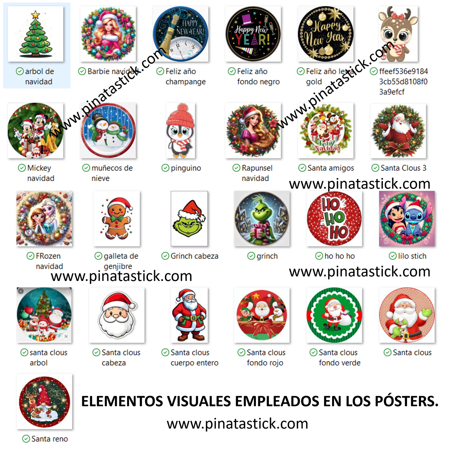 25 Posters Piñatas de Navidad | 25 Christmas Poster Piñatas